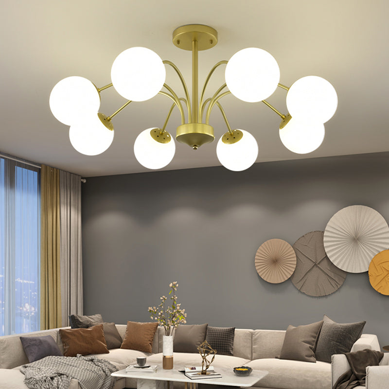 Light Luxury Simple Modern Nordic Style LED Chandelier Pendant Light for Living Room Bedroom