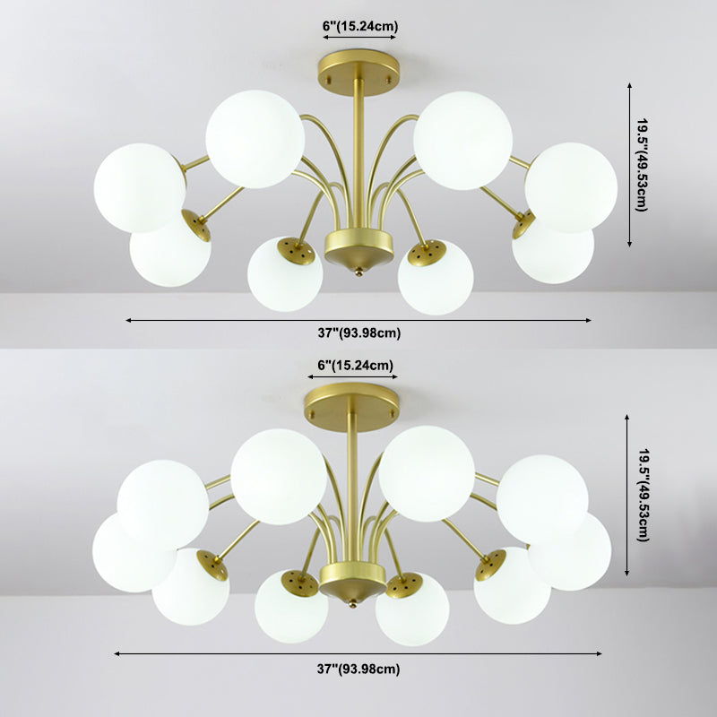 Light Luxury Simple Modern Nordic Style LED Chandelier Pendant Light for Living Room Bedroom