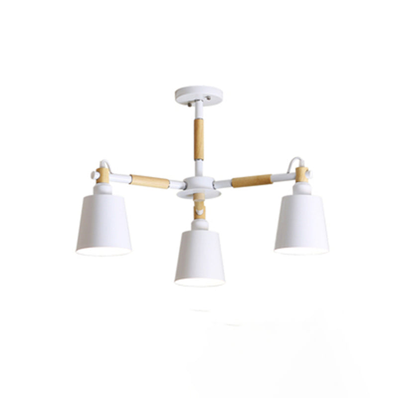 Cone 6-Lights Hanging Light Fixtures Modern Style Metal Chandelier Lighting Fixtures