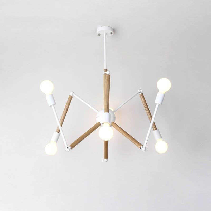 Spider Chandelier Pendant Light Modern Multi-Head Beige Bronze Chandelier Lamp for Restaurant