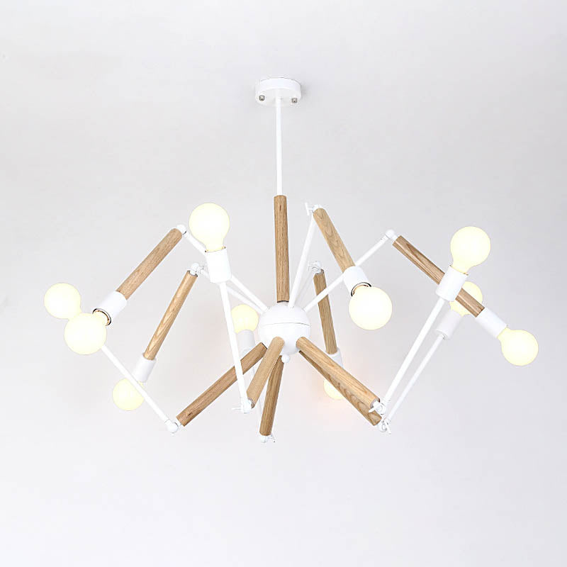 Spider Chandelier Pendant Light Modern Multi-Head Beige Bronze Chandelier Lamp for Restaurant