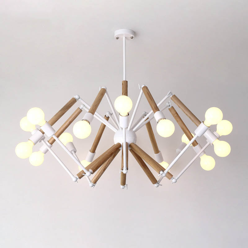 Spider Chandelier Pendant Light Modern Multi-Head Beige Bronze Chandelier Lamp for Restaurant