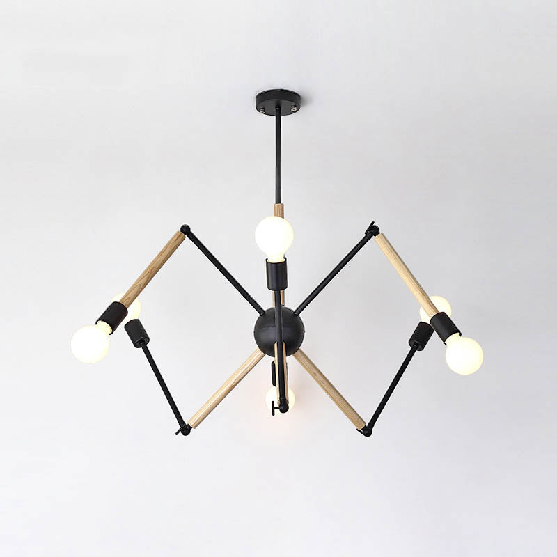 Spider Chandelier Pendant Light Modern Multi-Head Beige Bronze Chandelier Lamp for Restaurant