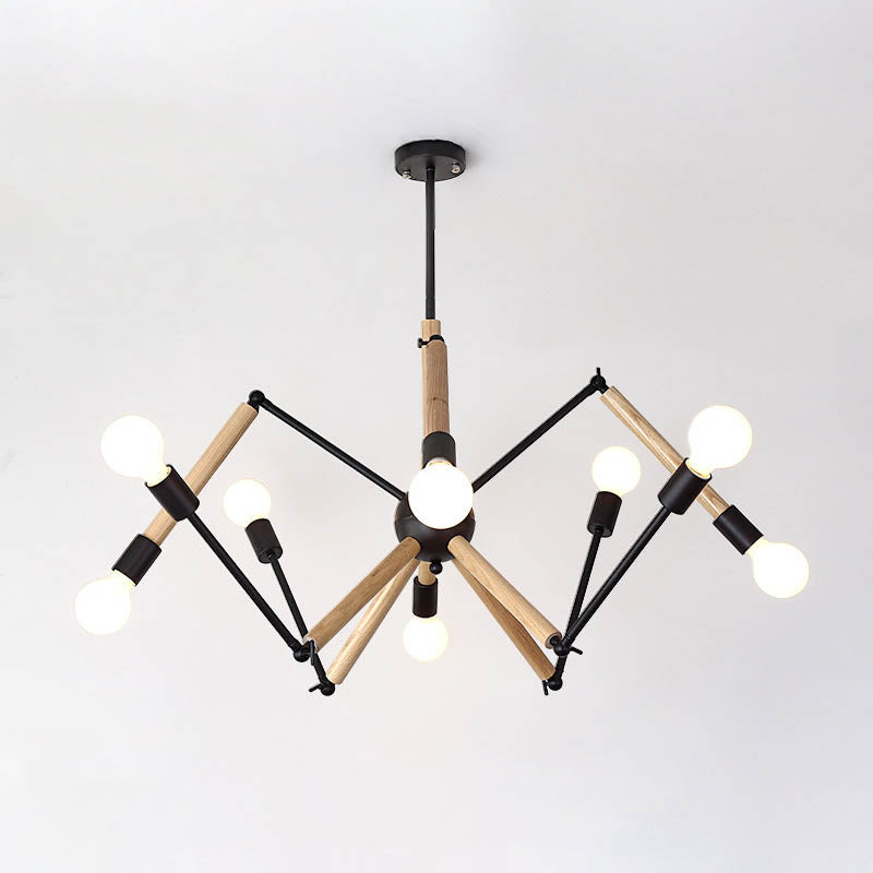 Spider Chandelier Pendant Light Modern Multi-Head Beige Bronze Chandelier Lamp for Restaurant