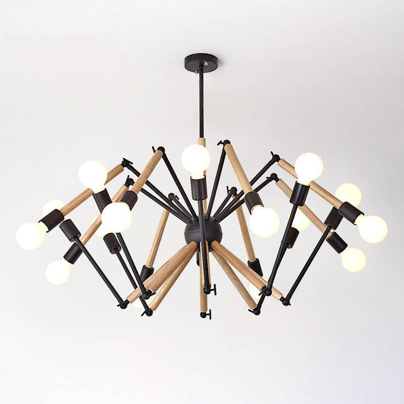 Spider Chandelier Pendant Light Modern Multi-Head Beige Bronze Chandelier Lamp for Restaurant