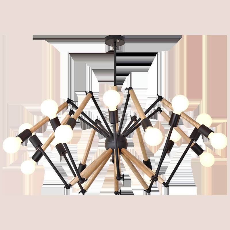 Spider Chandelier Pendant Light Modern Multi-Head Beige Bronze Chandelier Lamp for Restaurant