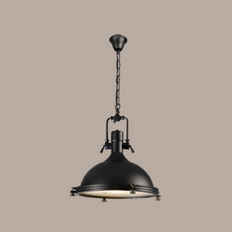 Single Light Industrial Hanging Lamps with Dome Shade for Kitchen Restaurant