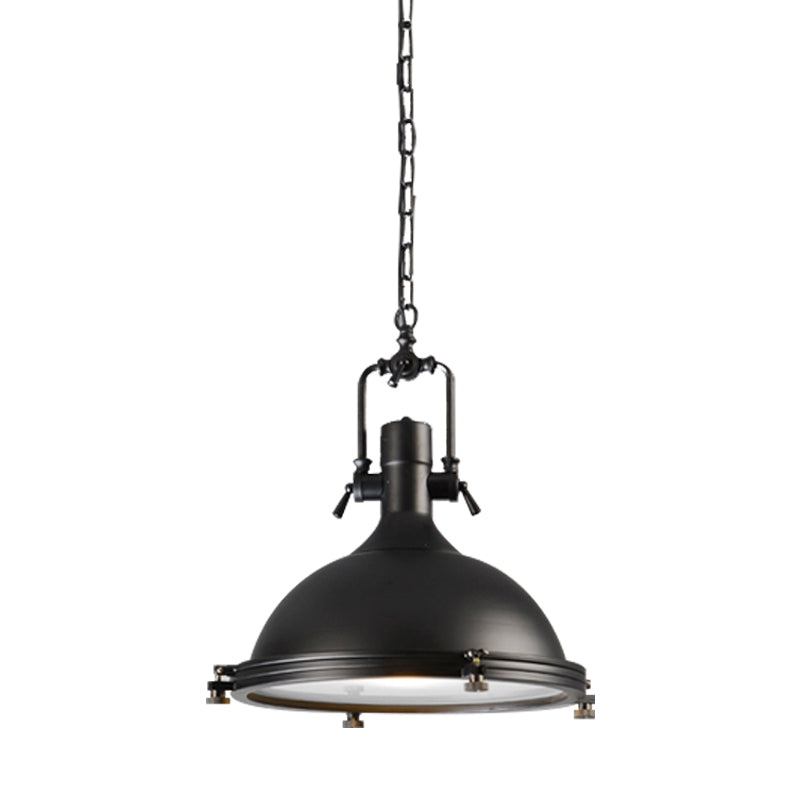 Single Light Industrial Hanging Lamps with Dome Shade for Kitchen Restaurant