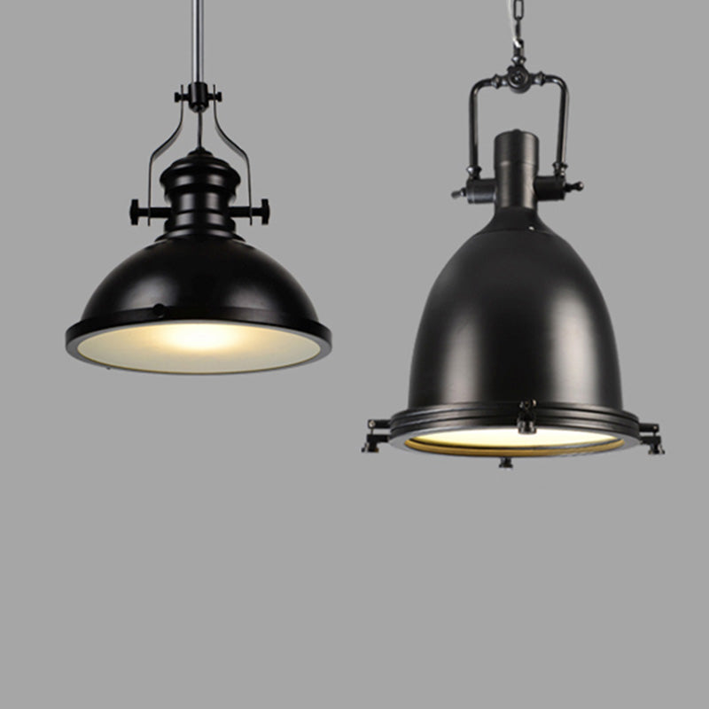 Single Light Industrial Hanging Lamps with Dome Shade for Kitchen Restaurant