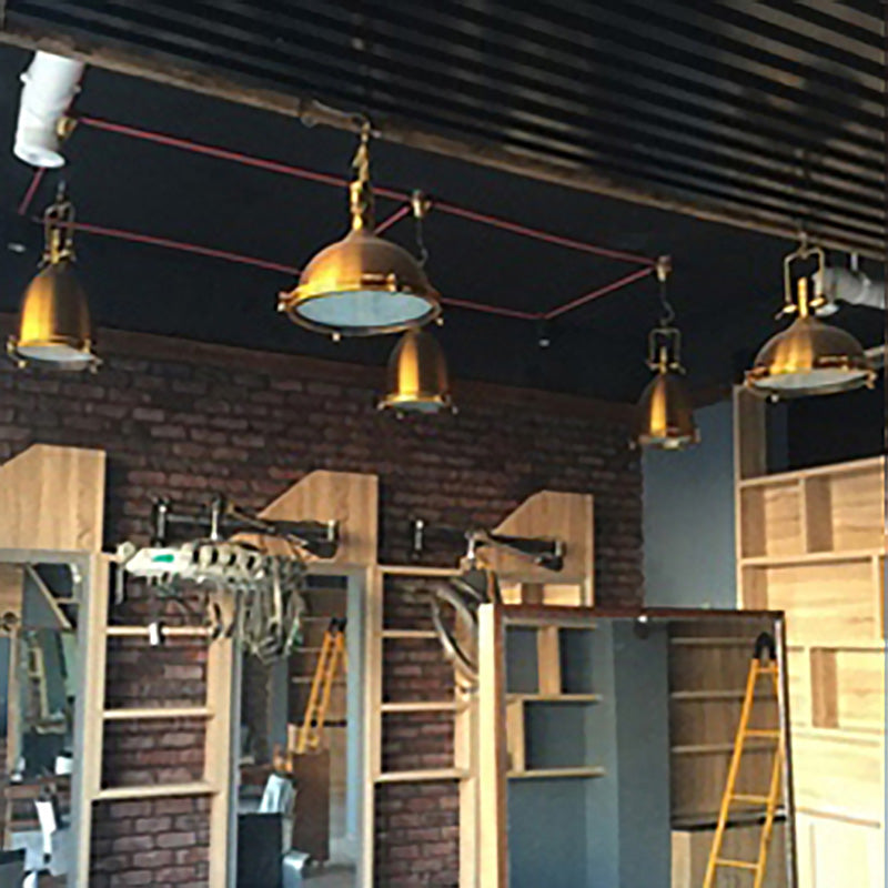 Single Light Industrial Hanging Lamps with Dome Shade for Kitchen Restaurant