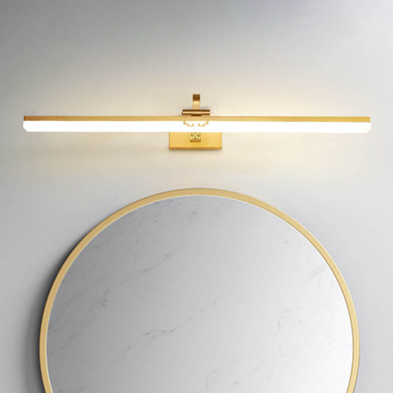 Simple Style Brass LED Lamp Vanity Sconce Lights for Bathroom Powder Room