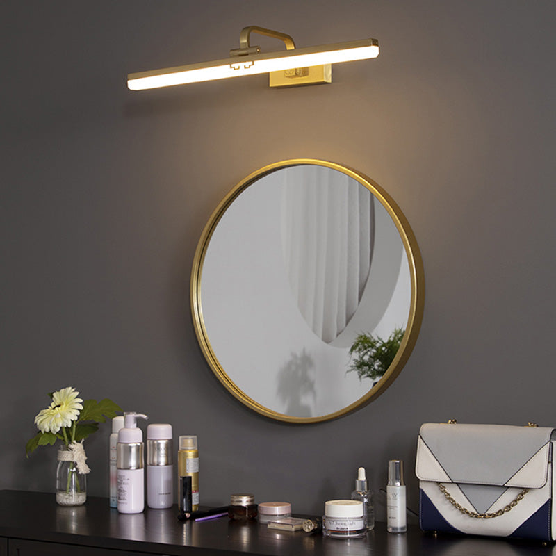 Simple Style Brass LED Lamp Vanity Sconce Lights for Bathroom Powder Room