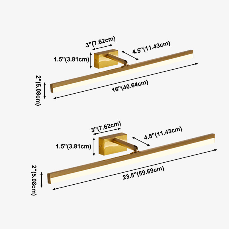 Luces de tocador montados en la pared de lámpara LED de latón para baño de baño de baño de baño