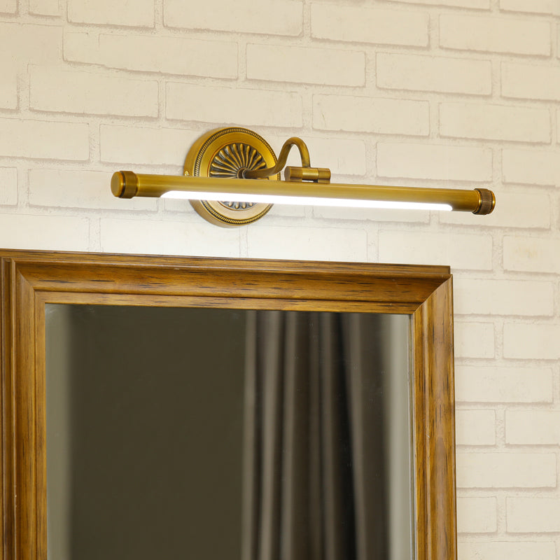 Minimalist Brass LED Light Wall Mounted Vanity Lights for Bathroom Powder Room Restroom