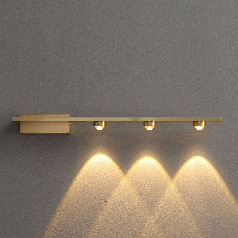 Metal Multi Lights Wall Light Fixtures Modern Style Linear Wall Mounted Light Fixture