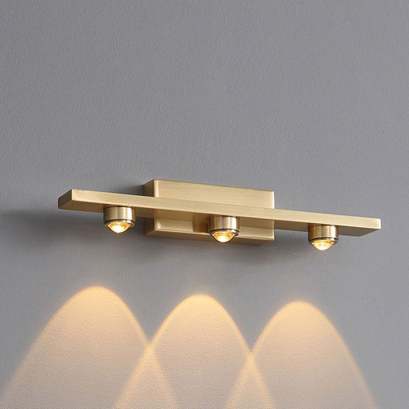 Metal Multi Lights Wall Light Fixtures Modern Style Linear Wall Mounted Light Fixture