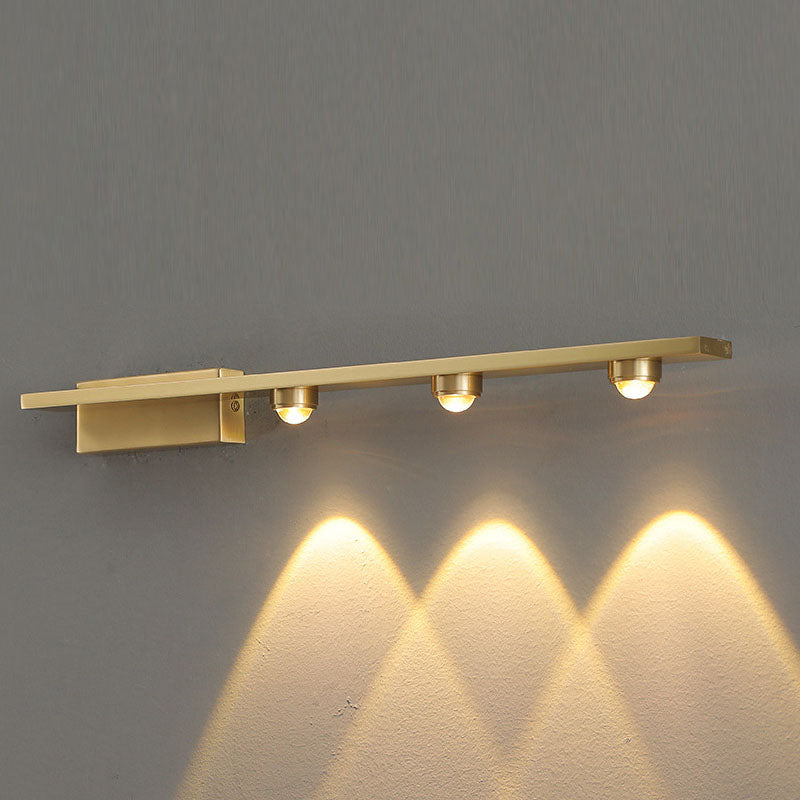 Metal Multi Lights Wall Light Fixtures Modern Style Linear Wall Mounted Light Fixture