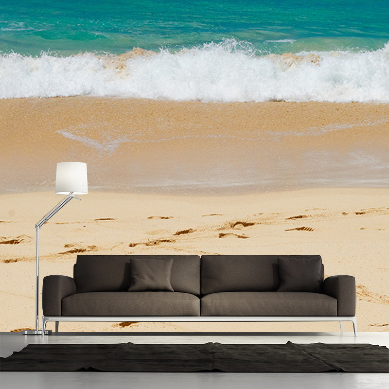 Beach Wall Murals for Guest Room Bathroom Moisture Resistant, Custom Size Available