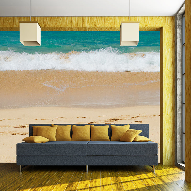 Beach Wall Murals for Guest Room Bathroom Moisture Resistant, Custom Size Available