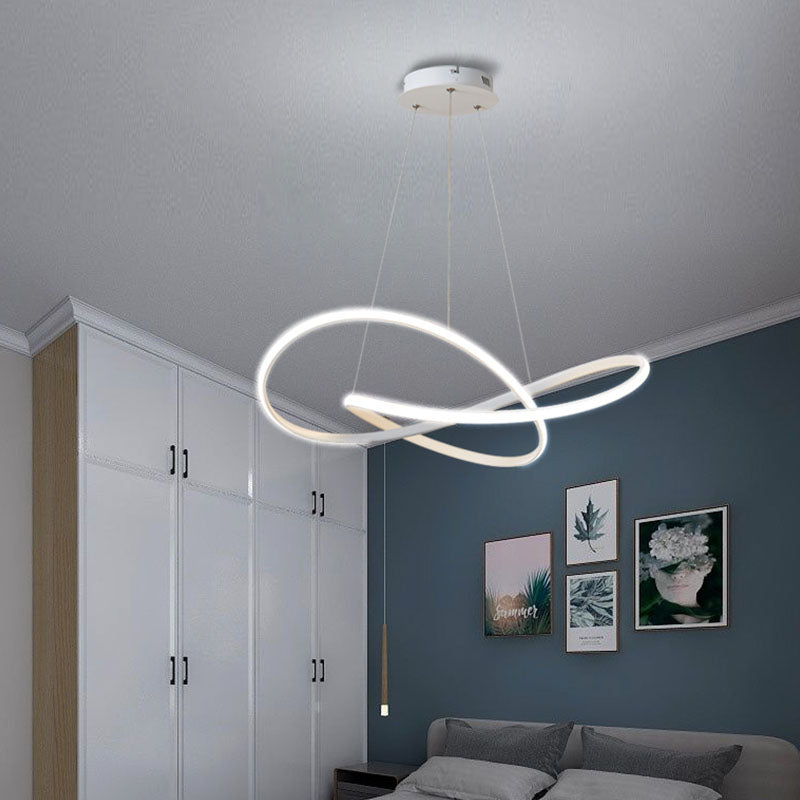 Lumière de lustre à LED de style simple moderne pour chambre à coucher