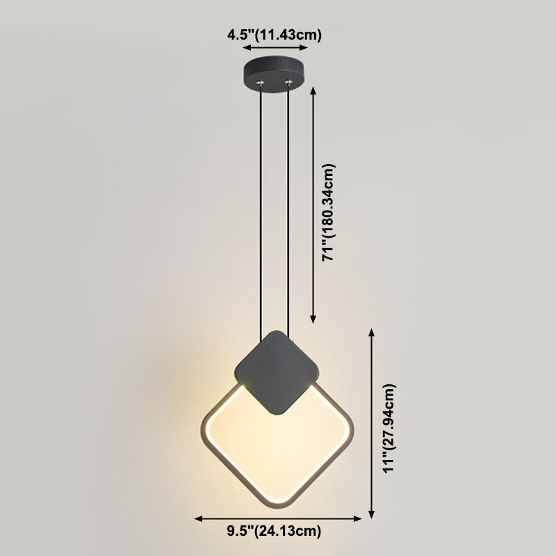 Iluminación colgante lineal minimalista, luz colgante de metal y acrílico para sala de estar