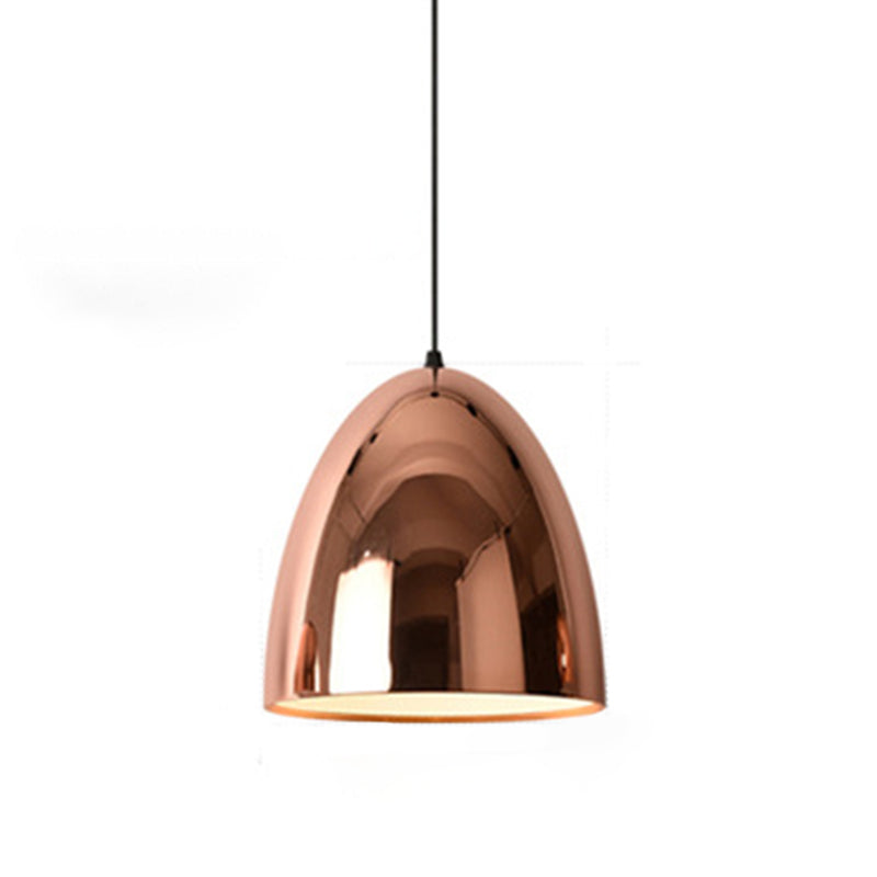 Kit de lumière pendentielle ombragée en métal moderne en or rose suspendu luminaire pour salle à manger