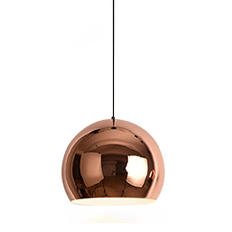 Kit de lumière pendentielle ombragée en métal moderne en or rose suspendu luminaire pour salle à manger