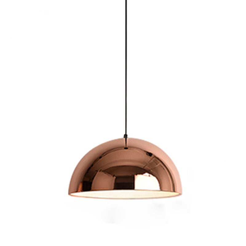 Kit de lumière pendentielle ombragée en métal moderne en or rose suspendu luminaire pour salle à manger