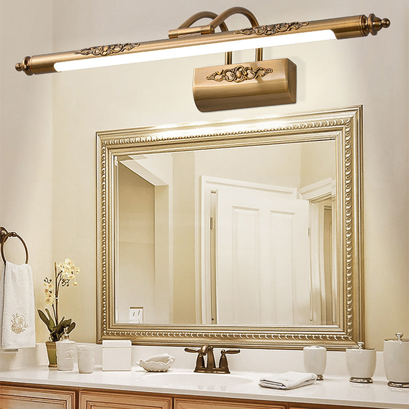 Modern LED Brass Vanity Lighting over Mirror for Bathroom Powder Room