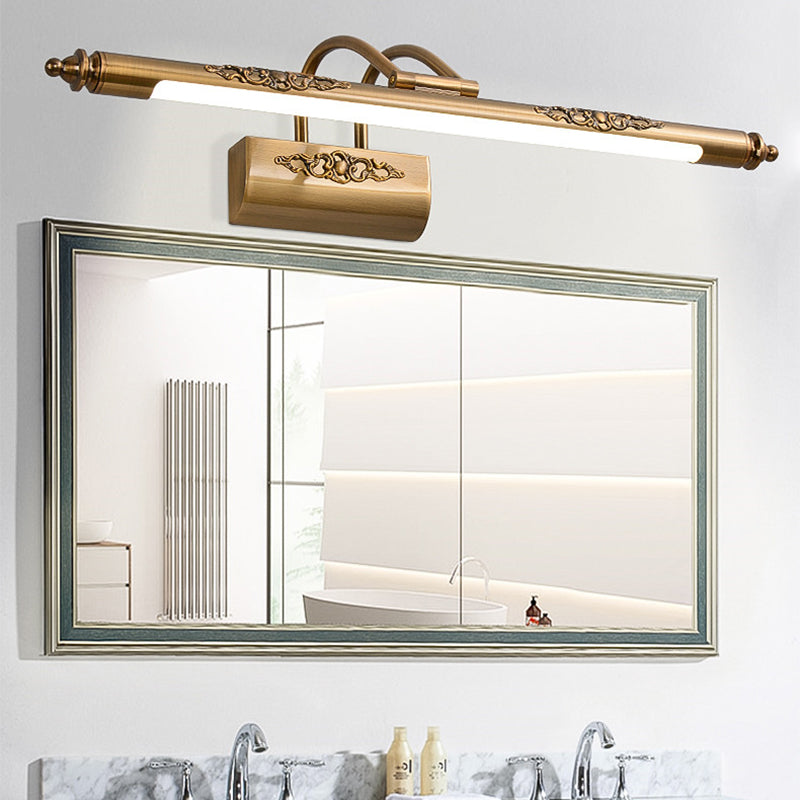 Modern LED Brass Vanity Lighting over Mirror for Bathroom Powder Room