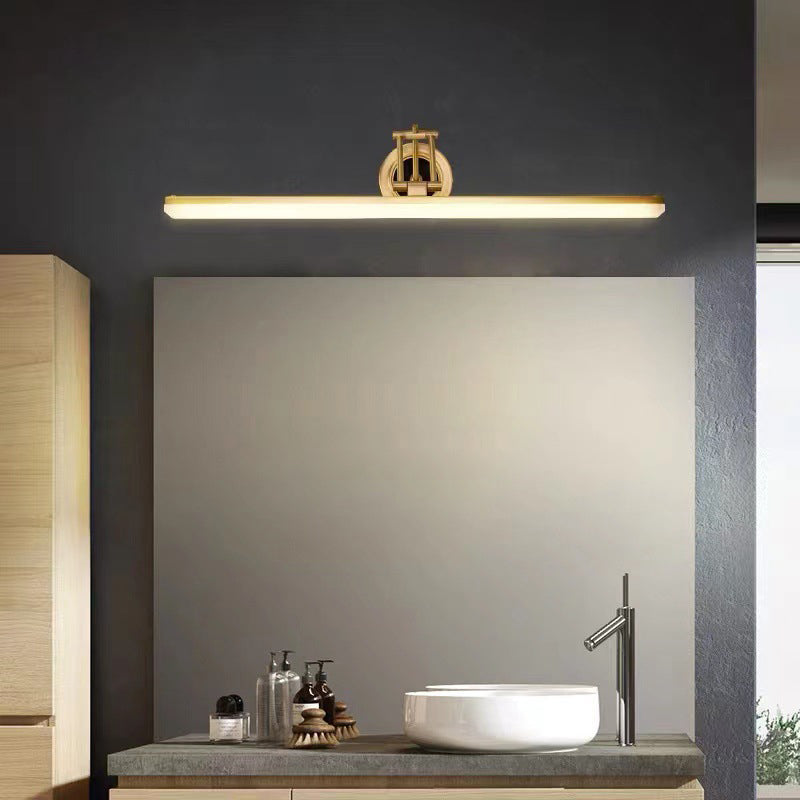 Luz de tocador LED LED moderno de latón sobre el espejo para el maquillaje de baño