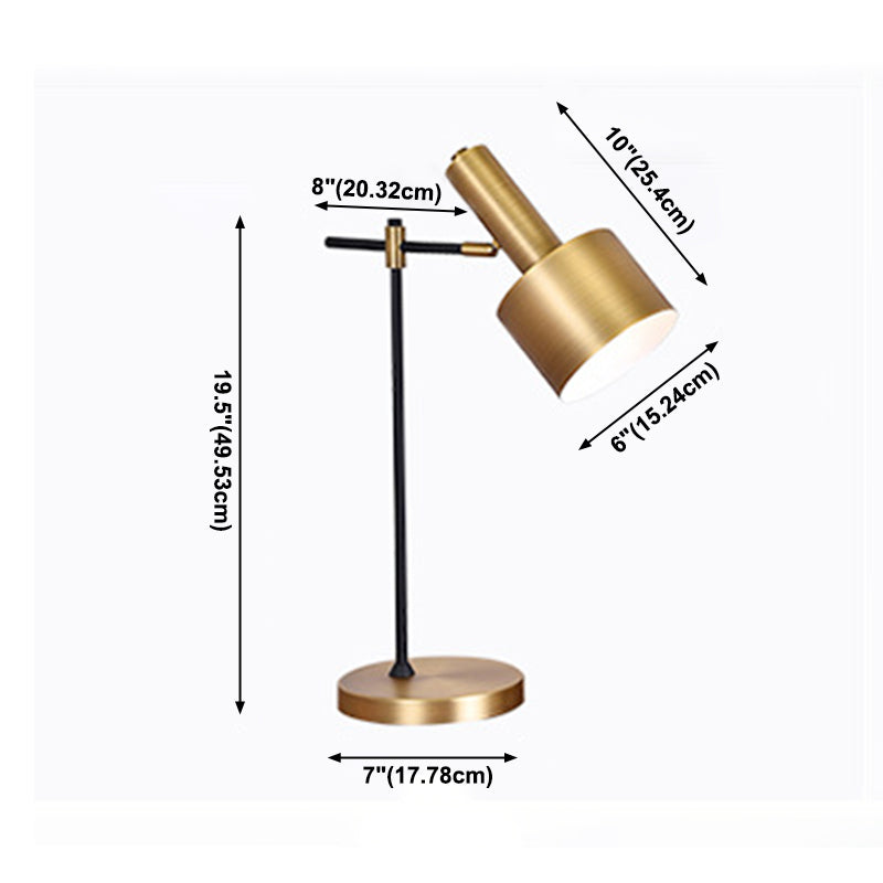 Eine leichte Metallschreibtisch -Lampe postmoderne goldene Aufgabenbeleuchtung für Schlafzimmer Wohnzimmer