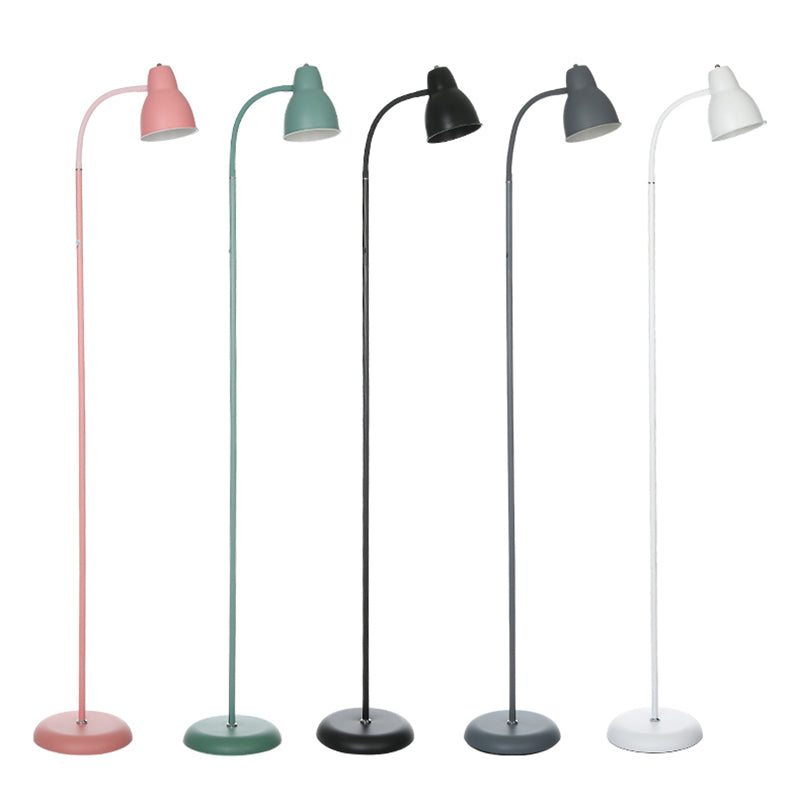 Macaron Bell Tarea Lámpara de piso Metal 1 Light Kids Light Standing Light