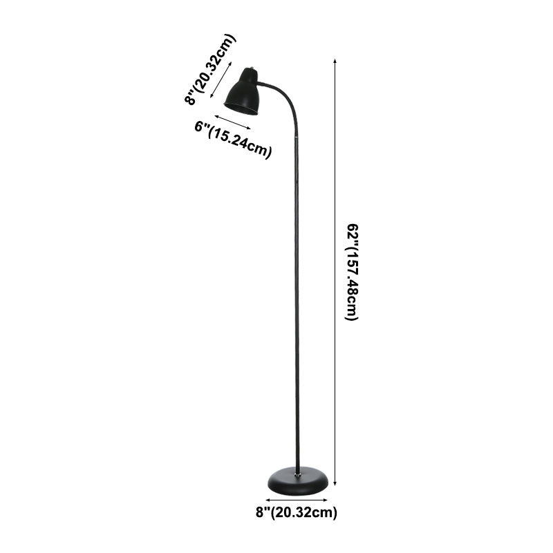 Macaron Bell Tarea Lámpara de piso Metal 1 Light Kids Light Standing Light