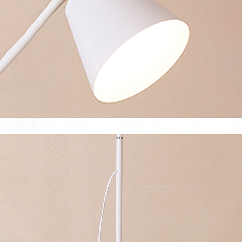 Conical woonkamer vloerlamp Metallic Minimalistisch sta-sta-licht met één bulb