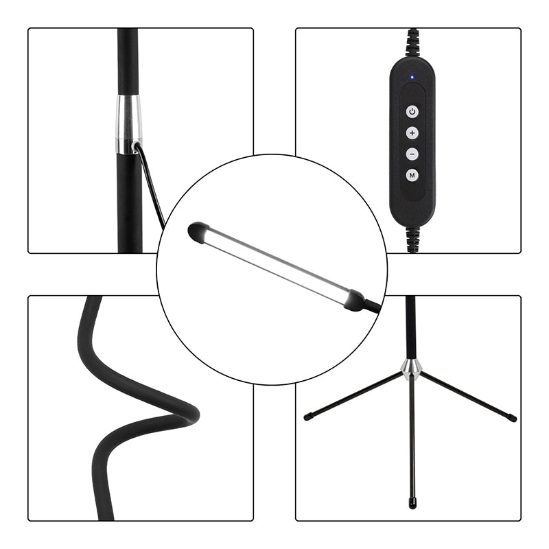 Minimalismus-Stehlampe 1-Licht LED Metall Linear Bodenlicht für Wohnzimmer