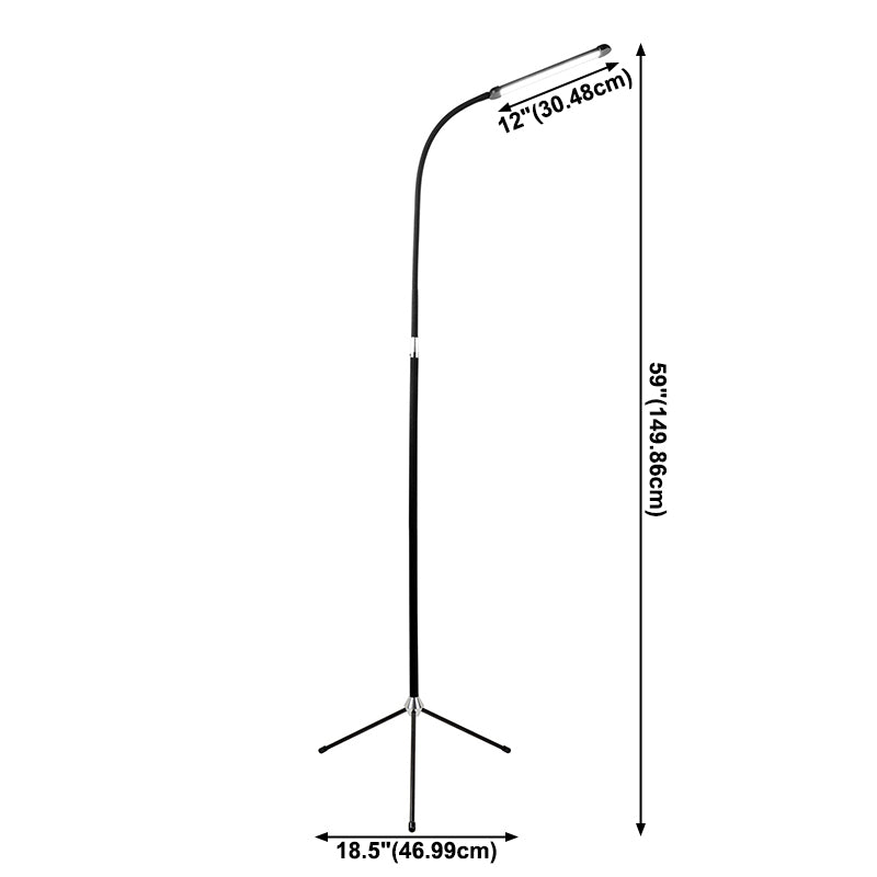 Minimalismus-Stehlampe 1-Licht LED Metall Linear Bodenlicht für Wohnzimmer