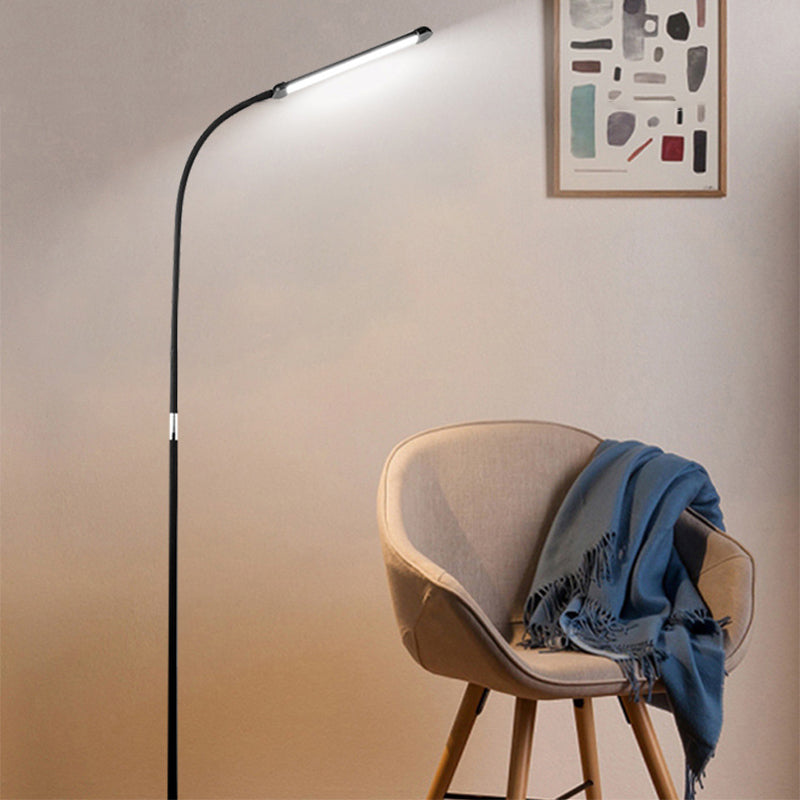 Minimalismus-Stehlampe 1-Licht LED Metall Linear Bodenlicht für Wohnzimmer