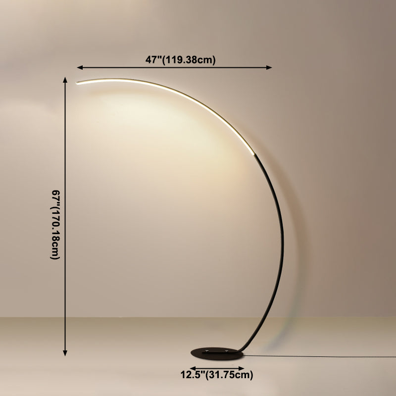 Lineair 1 licht LED -vloer licht metaal Noordse moderne standaardlamp voor woonkamer