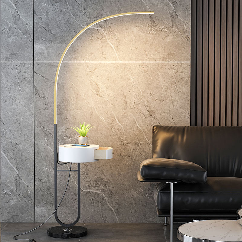 Nordic Modern LED Floor Lamp 1-Light Metal Floor Light for Living Room