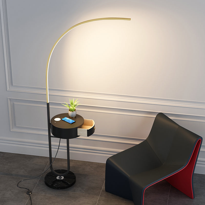 Nordic Modern LED Floor Lamp 1-Light Metal Floor Light for Living Room