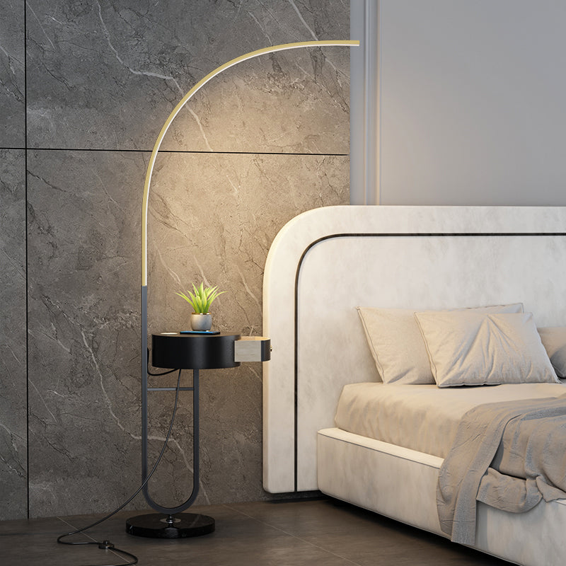 Nordic Modern LED Floor Lamp 1-Light Metal Floor Light for Living Room