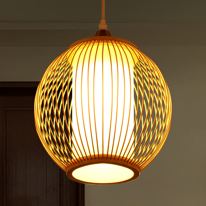 Cinese 1 Luce a ciondolo testa BEIGE LANGE LIGHIO CHE APPLICO LUCE CON NAME DI BAMBOO