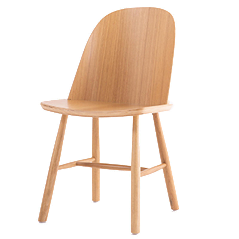 Glam Style Dining Chair Solid Wood Dining Room Side Chair with Wood Legs