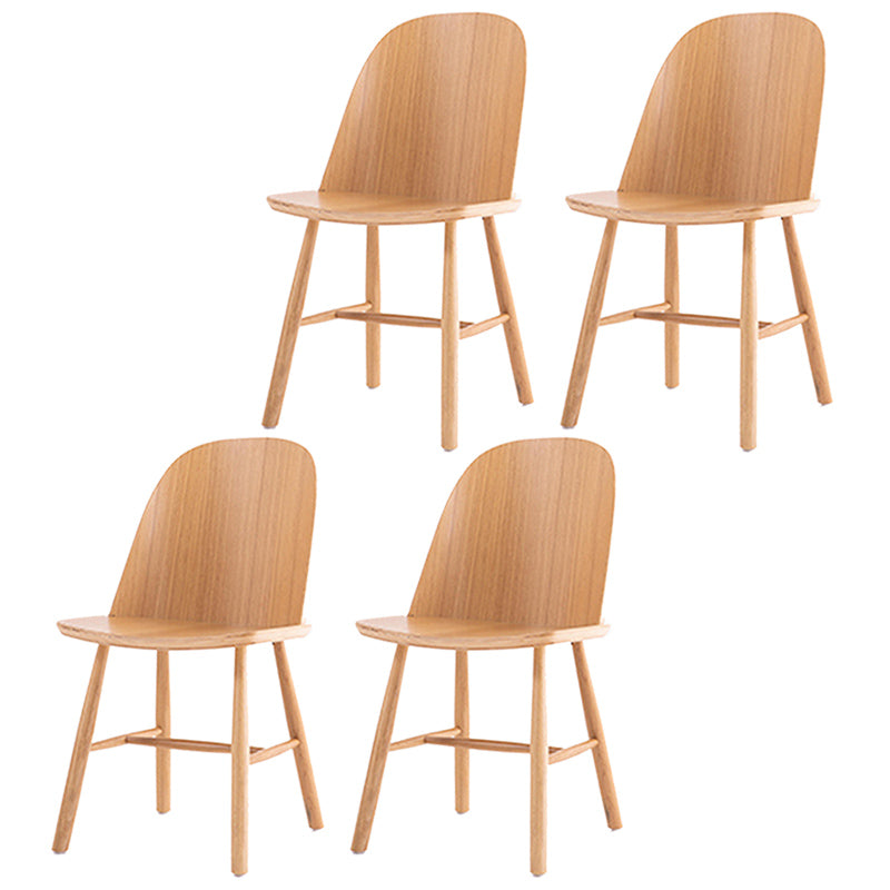 Glam Style Dining Chair Solid Wood Dining Room Side Chair with Wood Legs