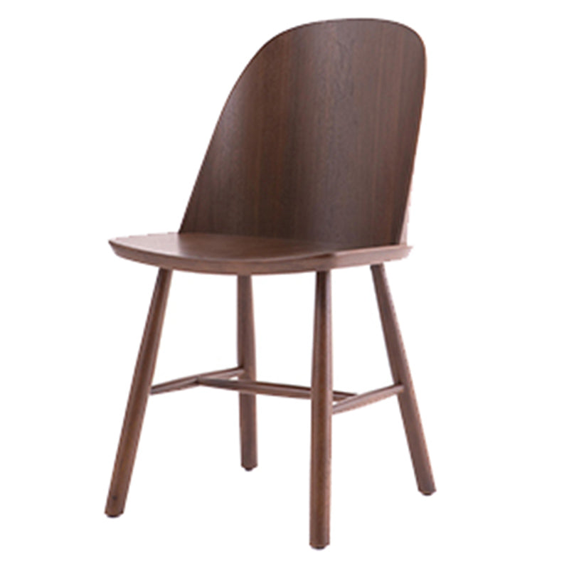 Glam Style Dining Chair Solid Wood Dining Room Side Chair with Wood Legs