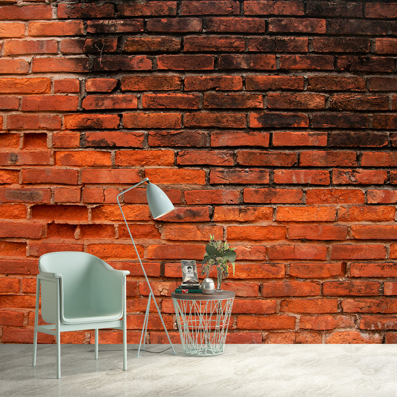 Industrial Style Brick Wall Mural for Dining Room Moisture Resistant, Personalized Size Available