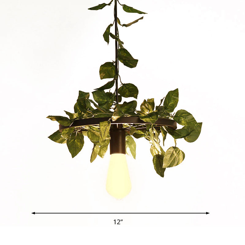 Kale lamp restaurant hanglamp verlichting industrieel metaal 1 lamp groen planten led hanglight