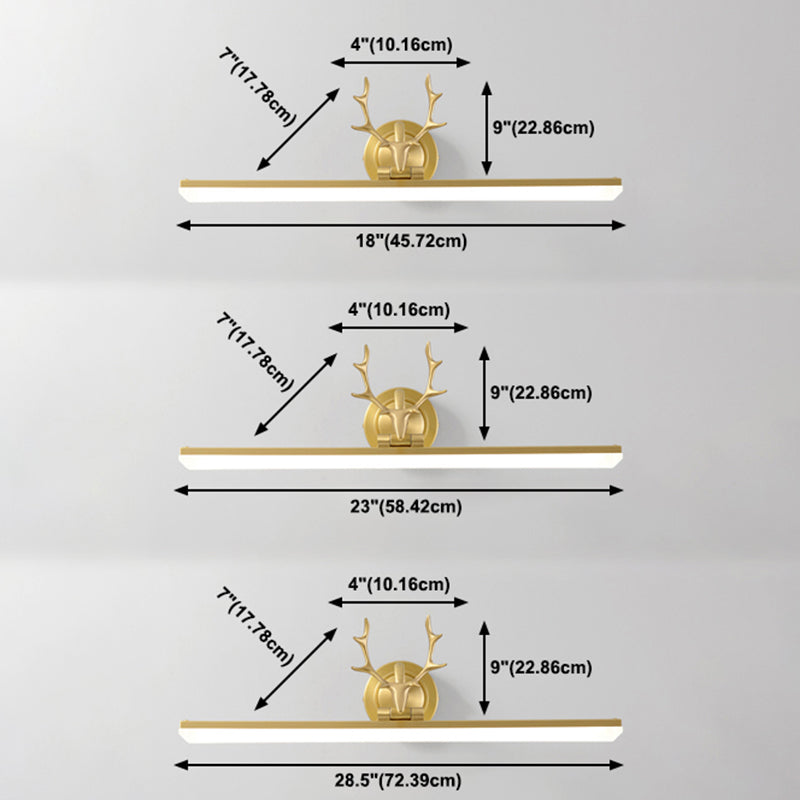 Messing LED Wandleuchte Wandleuchten Metallische Leuchtenbeleuchtung für Badezimmer