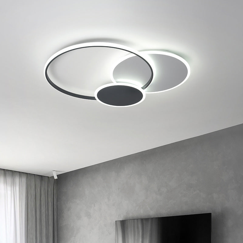 Circles Flush Mount Light Minimalist Style Metal LED Flush Ceiling Light Fixture